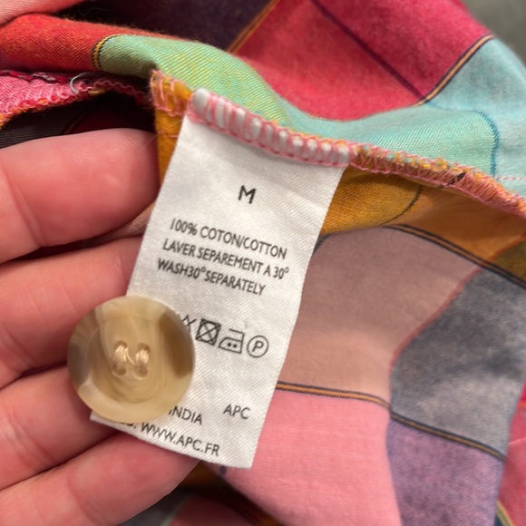 Adorable Summery Madras Mini Dress! Size M - Picture 6 of 7